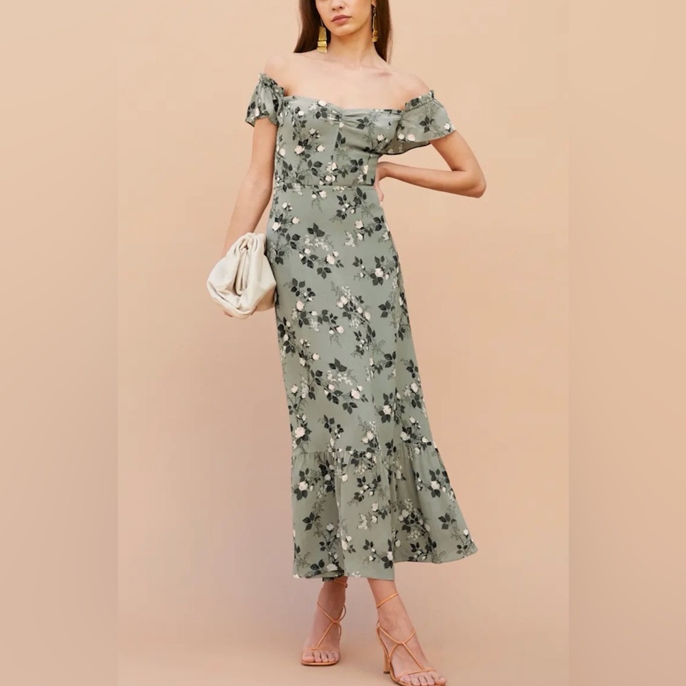 Reformation Butterfly Dress in Verde NWT